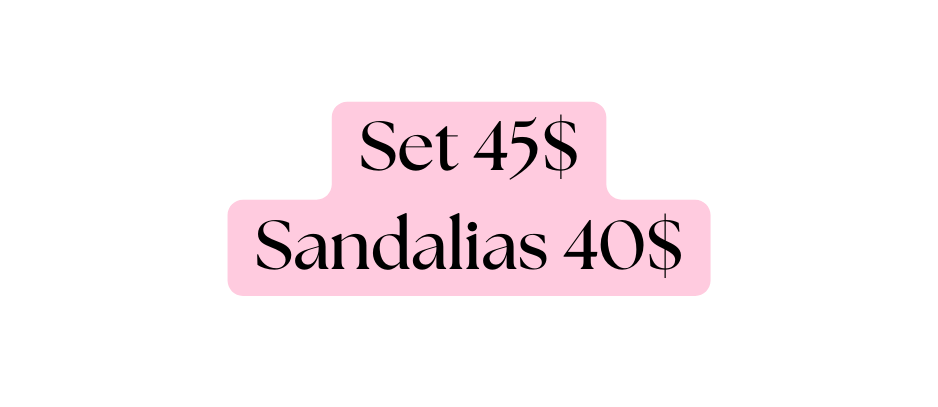 Set 45 Sandalias 40