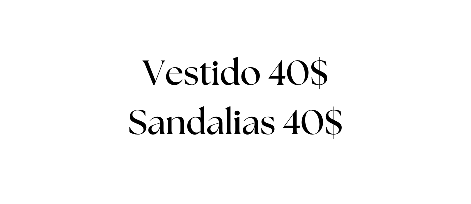 Vestido 40 Sandalias 40