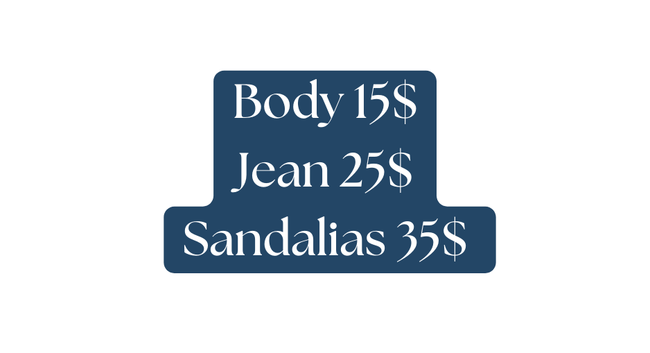 Body 15 Jean 25 Sandalias 35